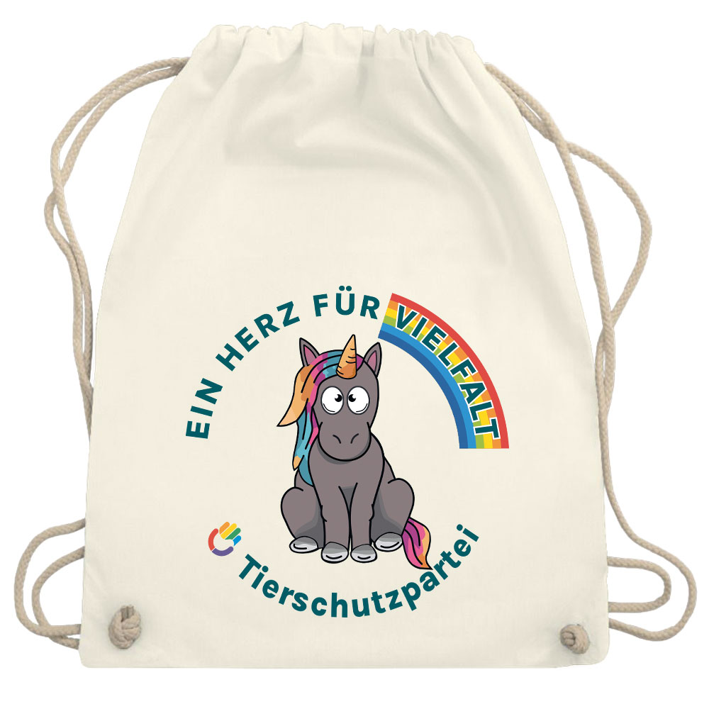Turnbeutel / Stoff-Rucksack »Einhorn Vielfalt«