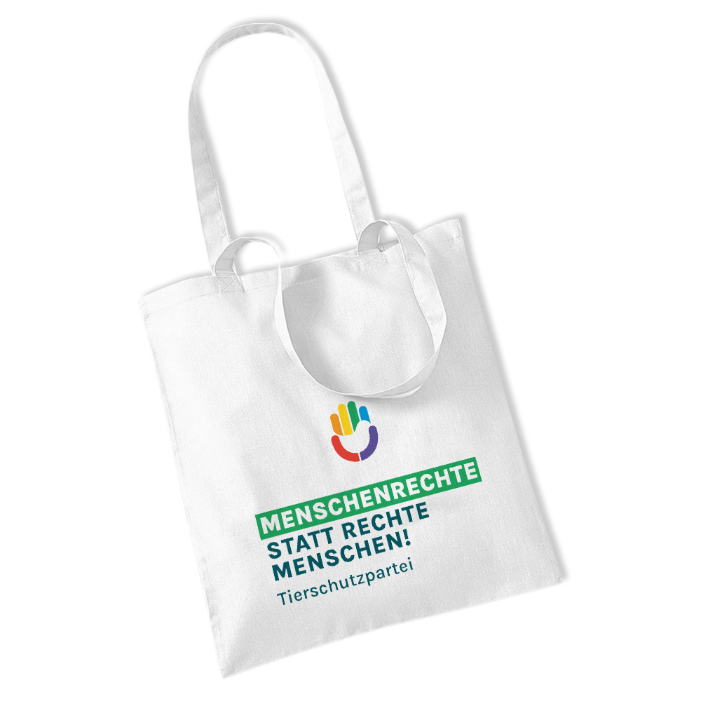 Einkaufstasche / "Jute"-Beutel »Menschenrechte«