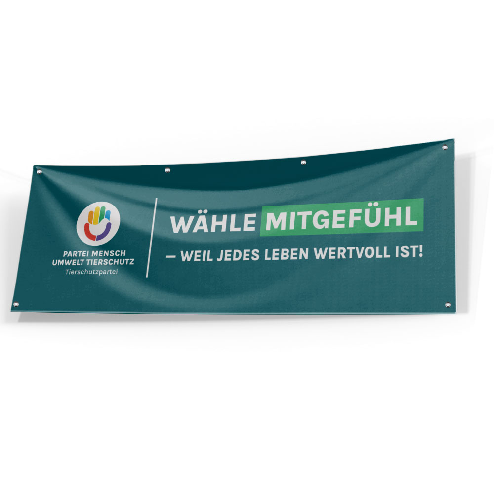 Banner »Jedes Leben« 200x70cm