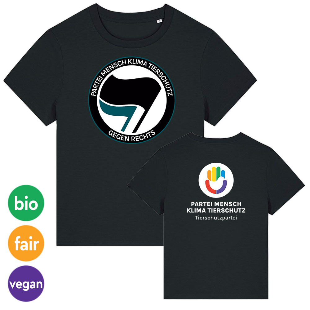 T-Shirt »Antifa« femininer Schnitt XS black