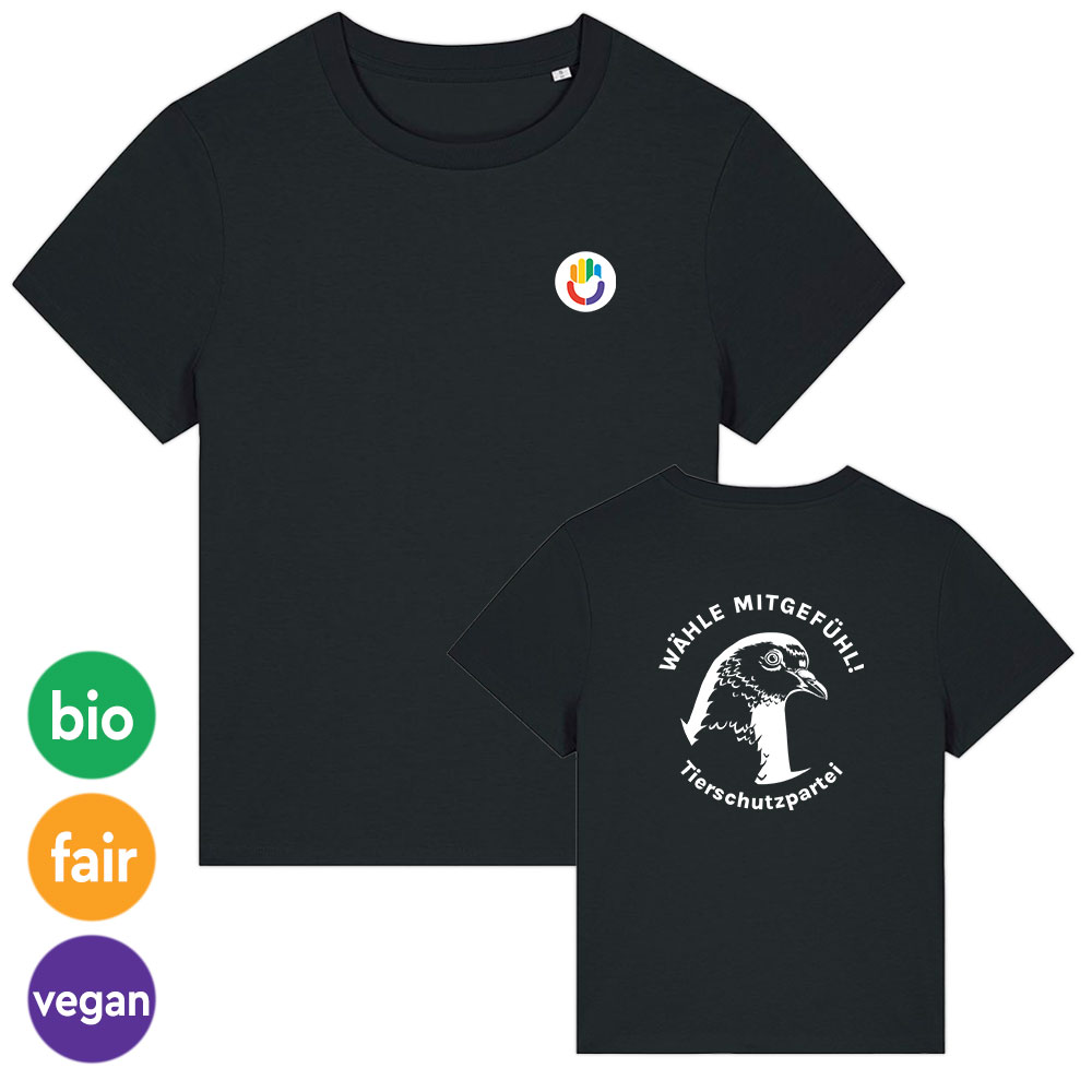 T-Shirt »Signet + Taube« femininer Schnitt XS schwarz farbig