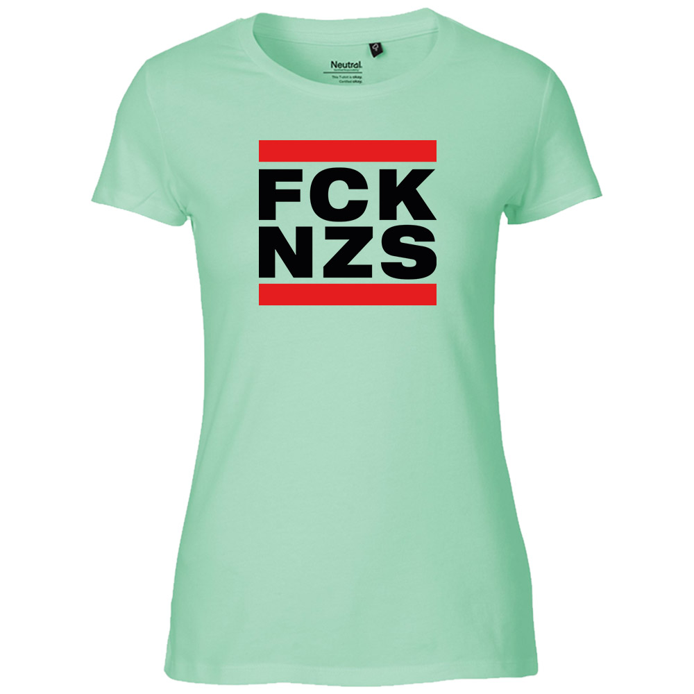 T-Shirt »FCK NZS« femininer Schnitt