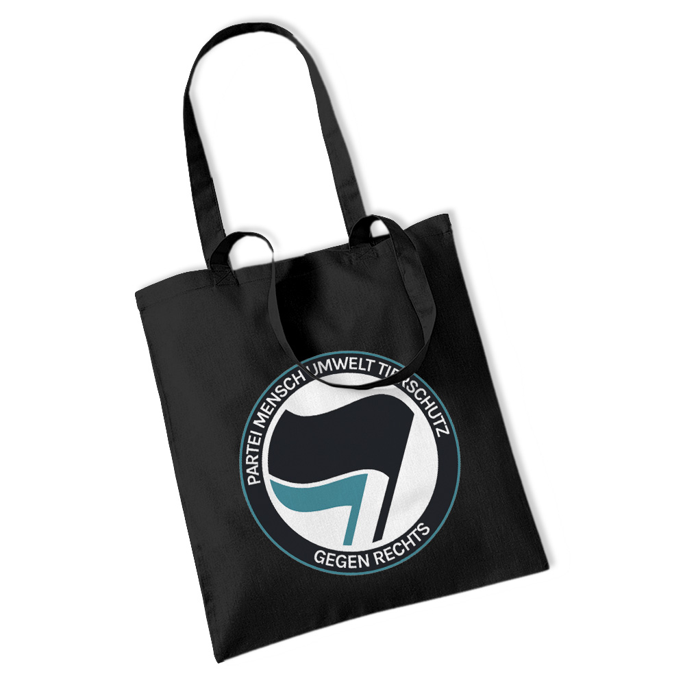 Einkaufstasche / "Jute"-Beutel »Antifa« black