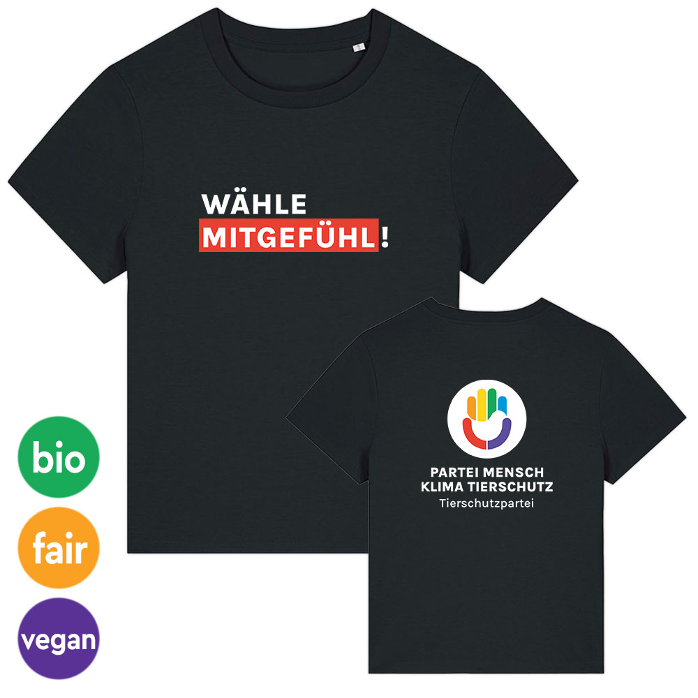 T-Shirt »Wähle Mitgefühl + Logo« femininer Schnitt