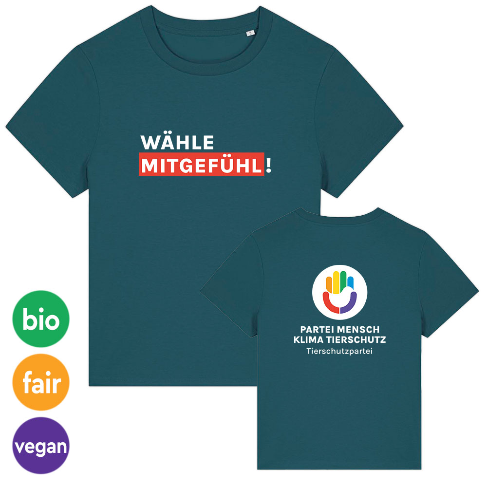 T-Shirt »Wähle Mitgefühl + Logo« femininer Schnitt