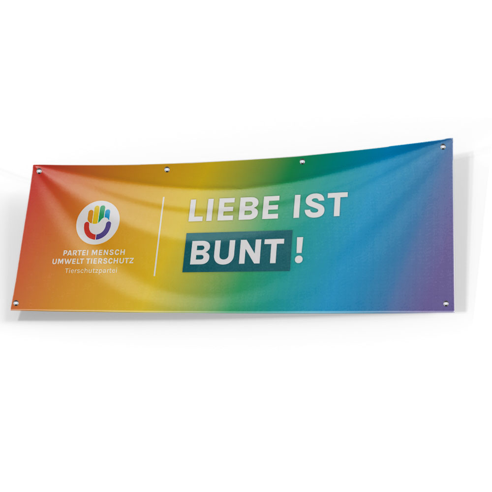 Banner »Liebe ist bunt« 200x70cm