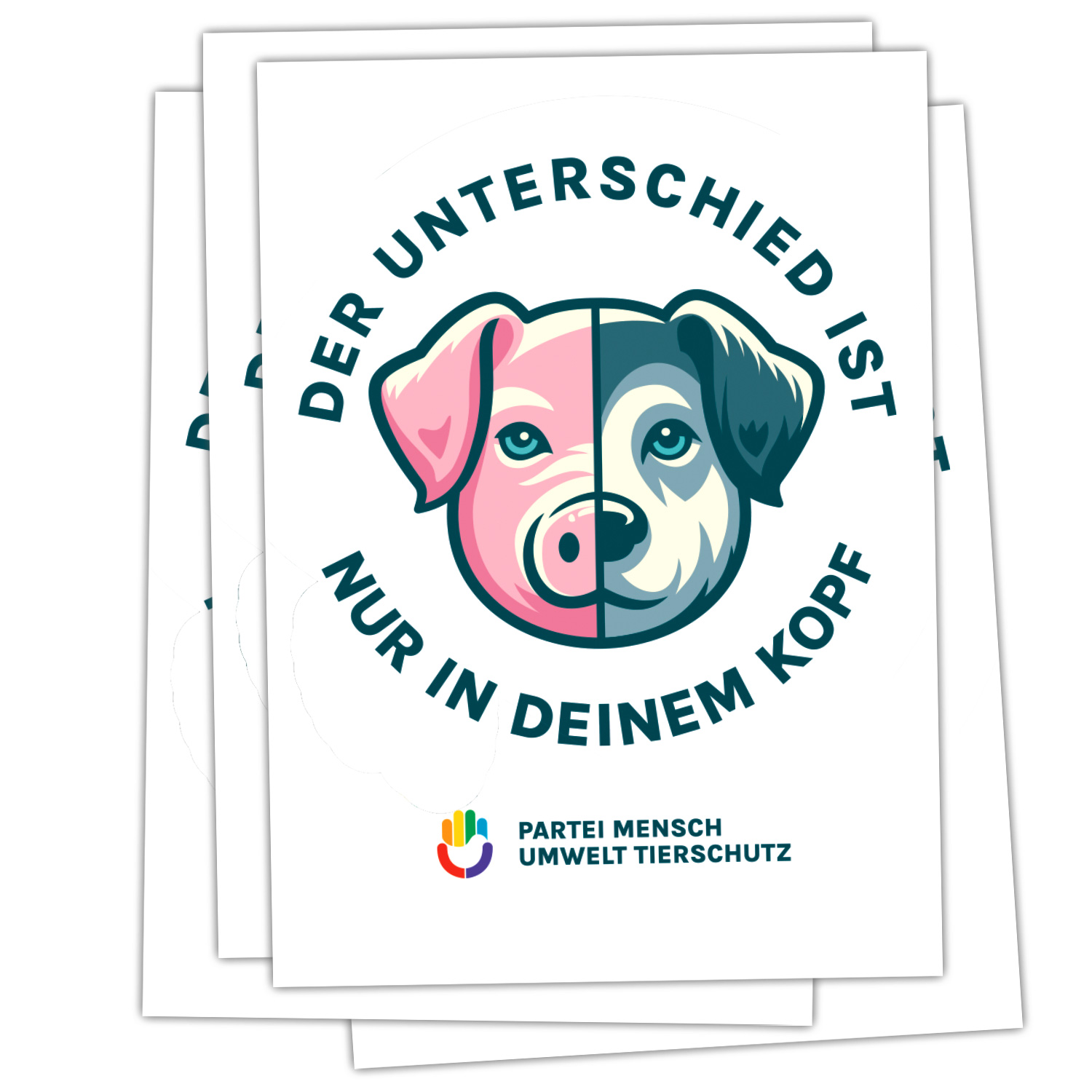 Aufkleber »Kein Unterschied« (DIN A7)