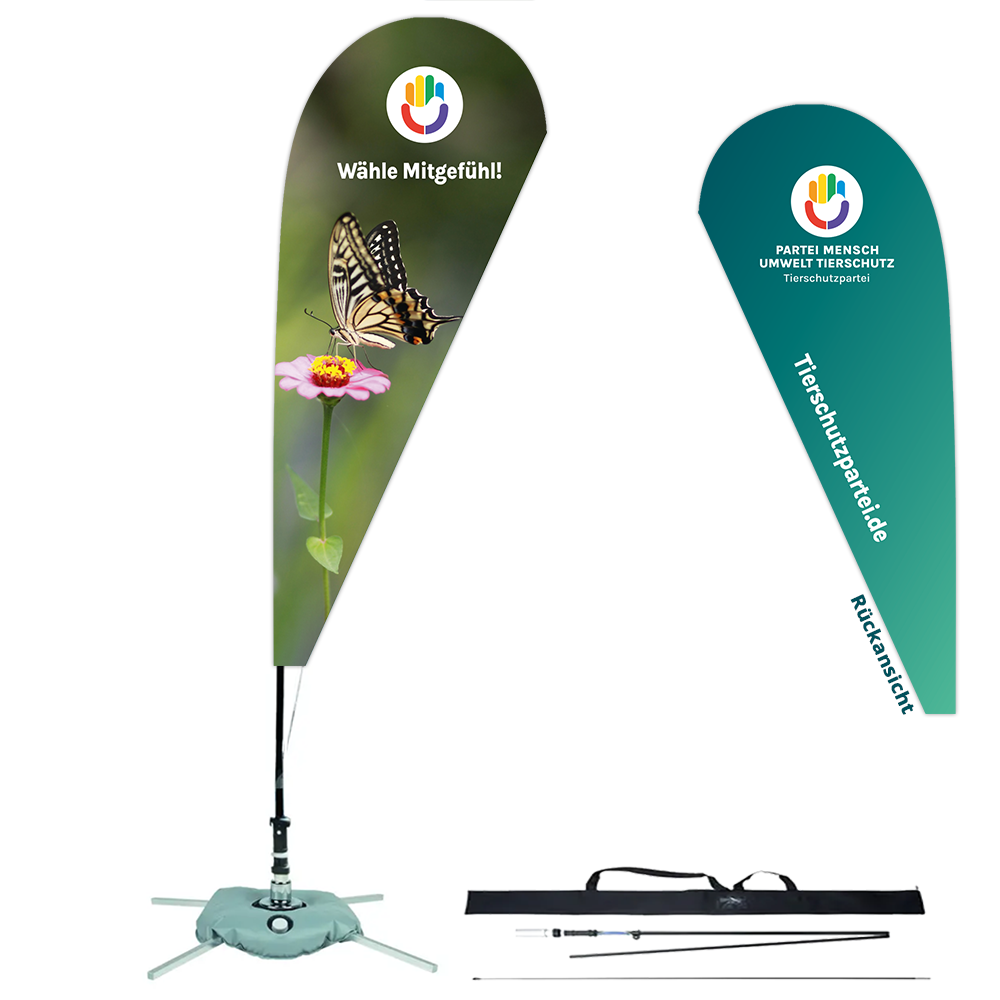 Beach-/Dropflag »Schmetterling« 330cm