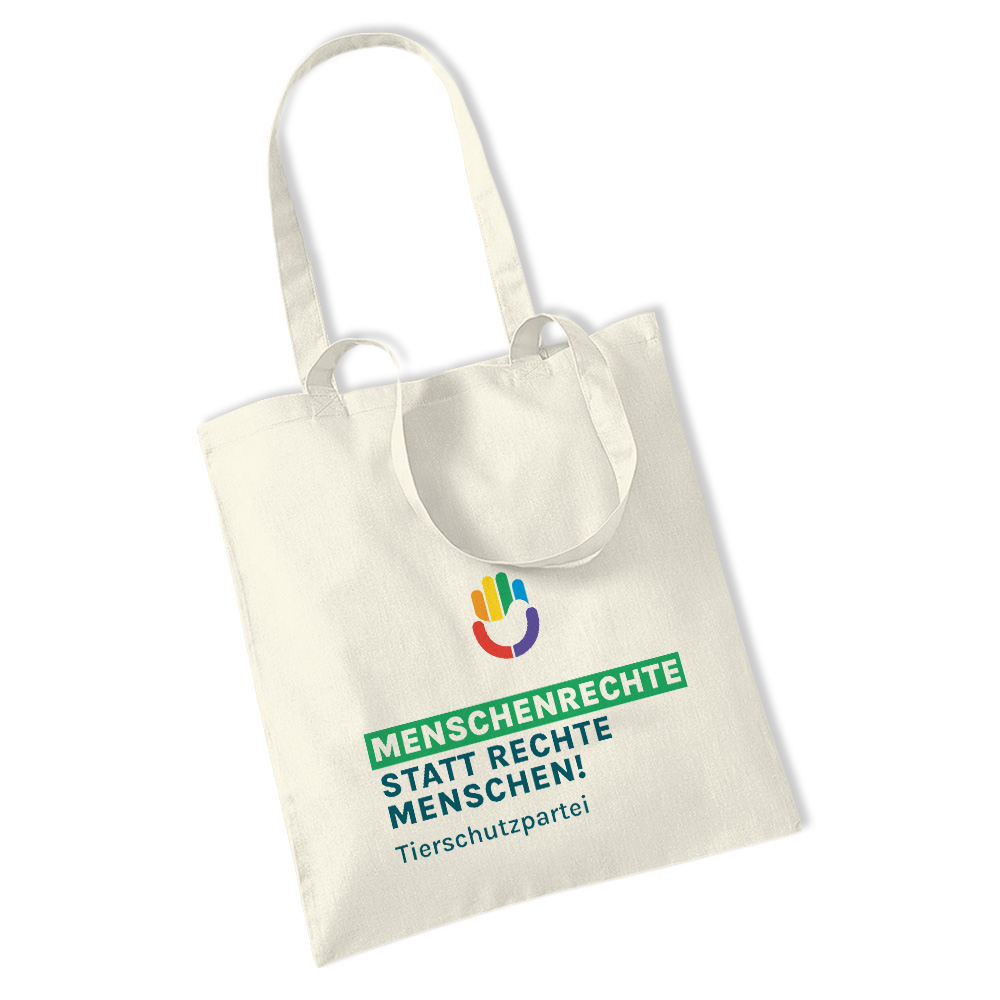 Einkaufstasche / "Jute"-Beutel »Menschenrechte«