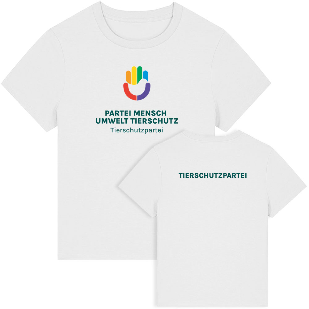 T-Shirt »Logo + TIERSCHUTZPARTEI« femininer Schnitt
