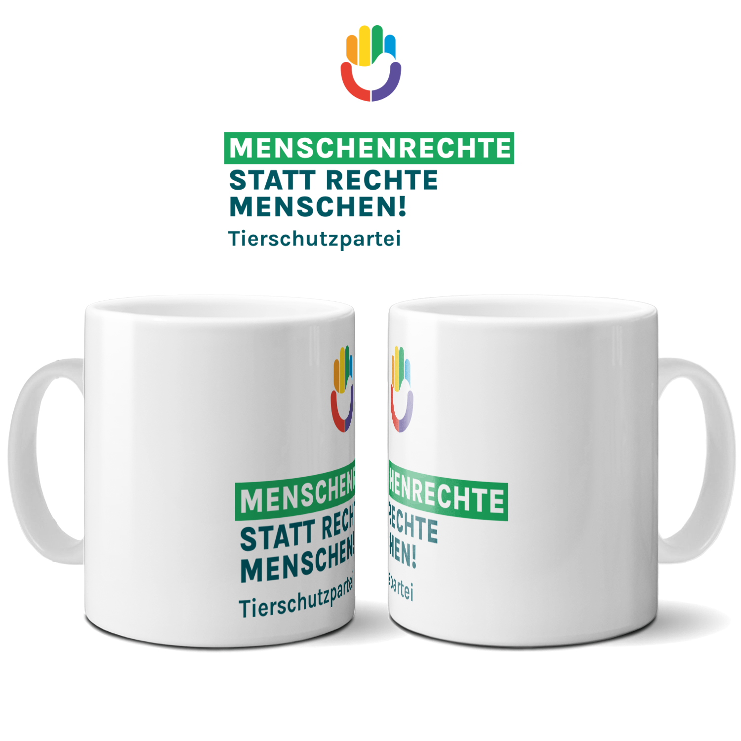 Tasse »Menschenrechte statt rechter Menschen«