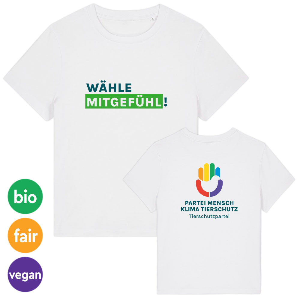 T-Shirt »Wähle Mitgefühl + Logo« femininer Schnitt