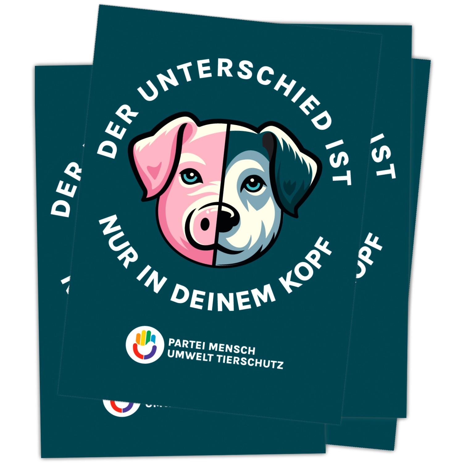 Aufkleber »Kein Unterschied« (DIN A7)