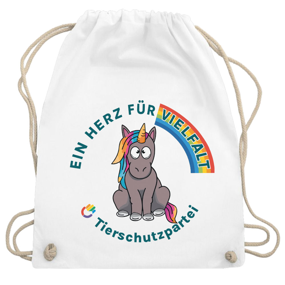 Turnbeutel / Stoff-Rucksack »Einhorn Vielfalt«