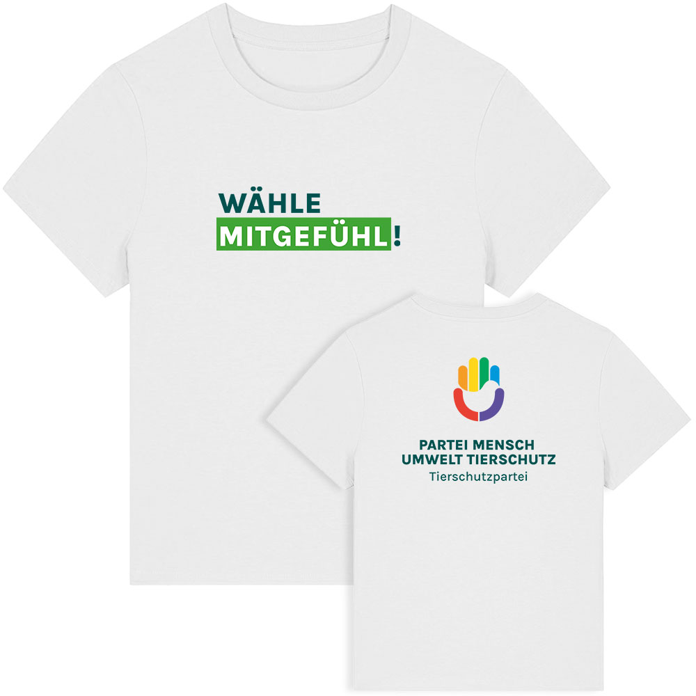 T-Shirt »Wähle Mitgefühl + Logo« femininer Schnitt
