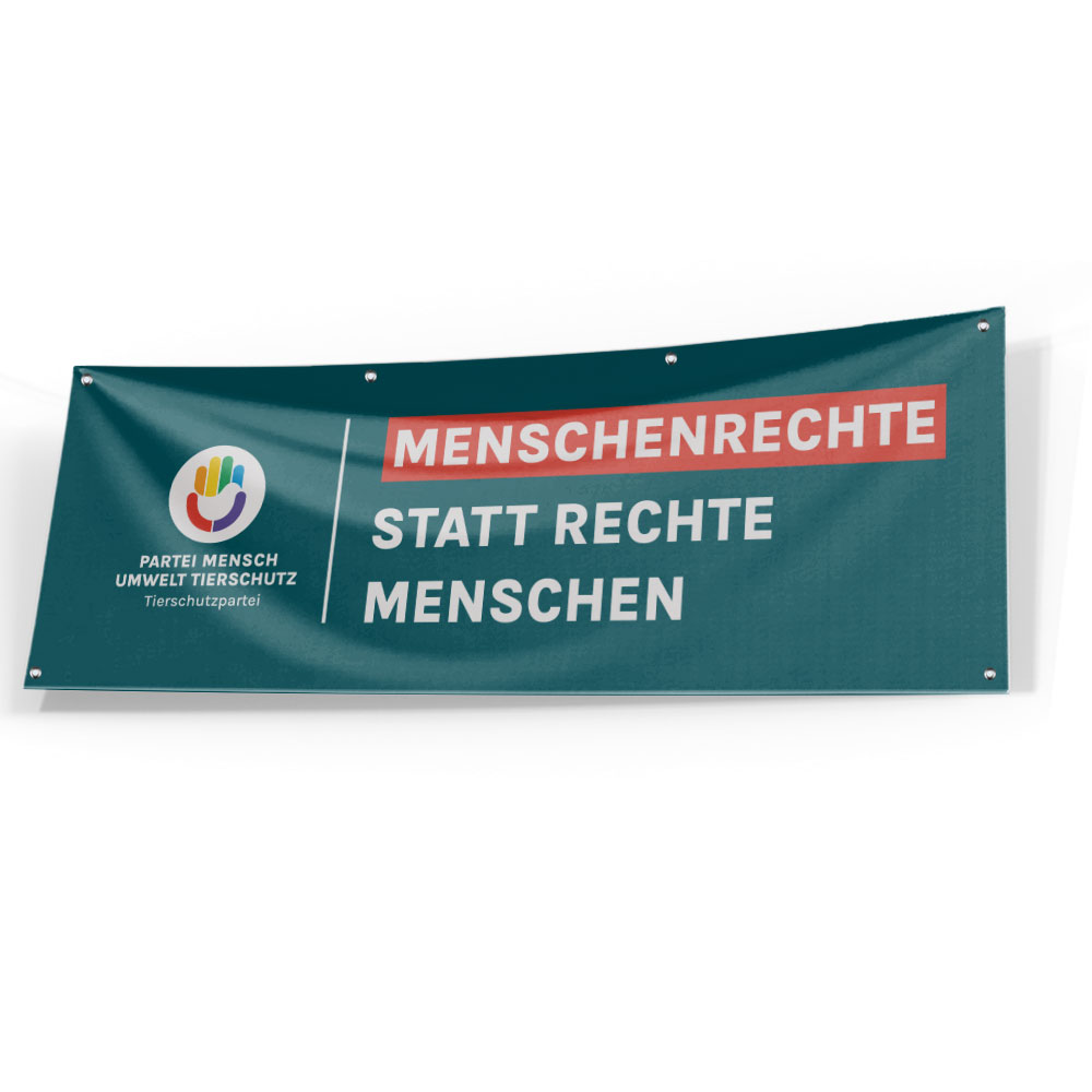 Banner »Menschenrechte« 200x70cm