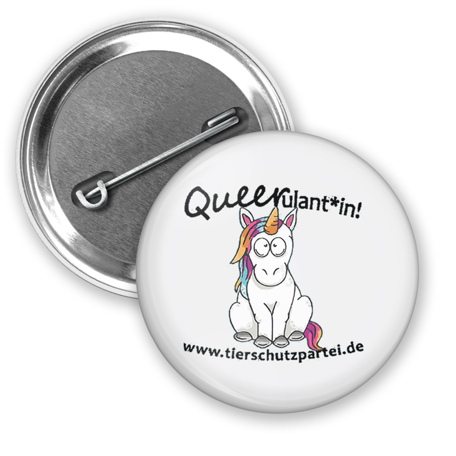 Button »Queerulant*in!« (38mm)