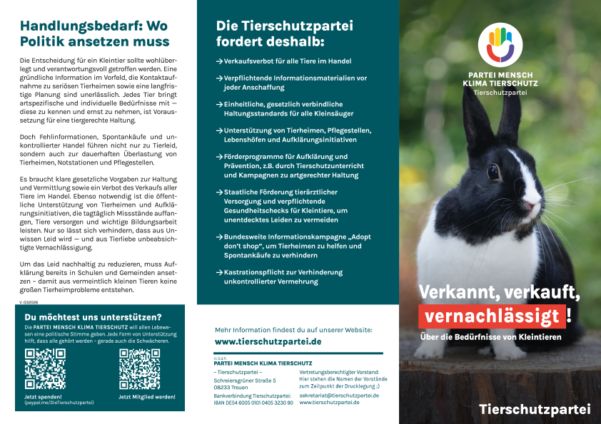 Flyer »Kleintiere« (100 Stück)