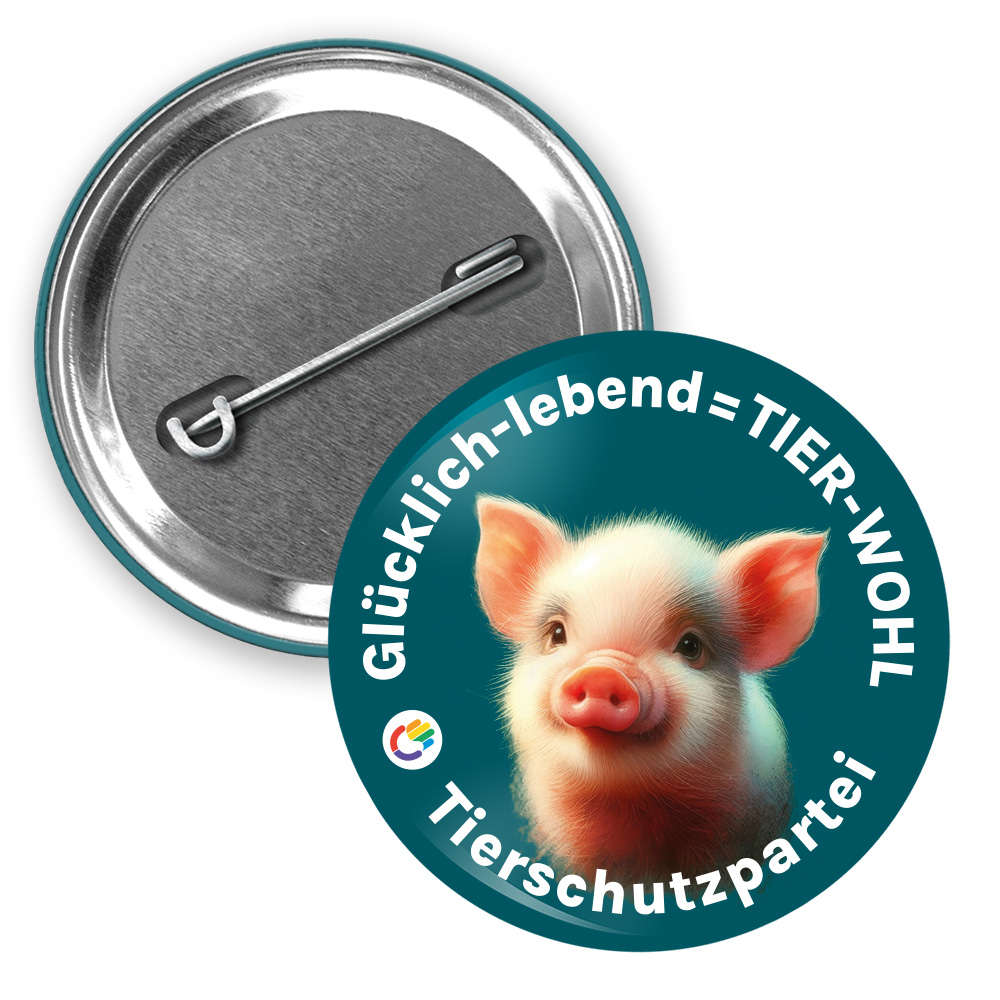 Button »Glücklich lebend« 38mm